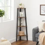 Drumm – Modern Natural Wood Corner Shelf