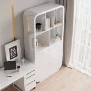 صورة إڤوك– مكتبة خشب طبيعي مزودة بأبواب وأدراج