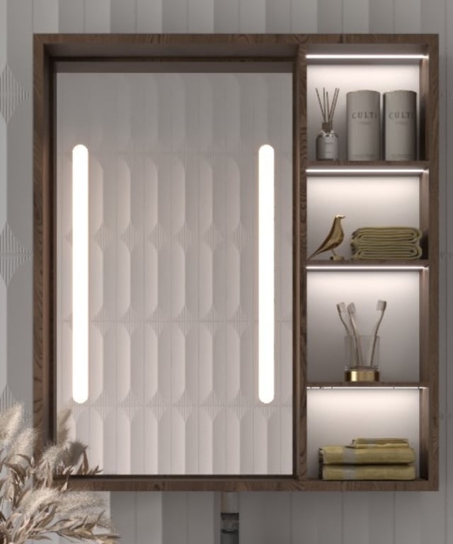 Picture of Cavea – Smart LED Bathroom Mirror Cabinet with Storage Shelves