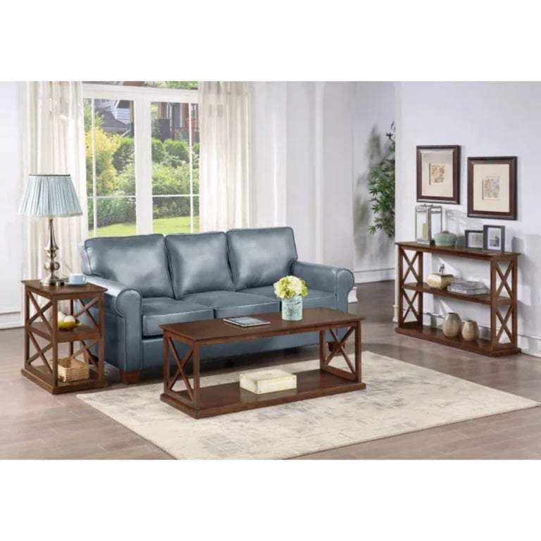 Picture of Arthella Natural wood Side table with storage