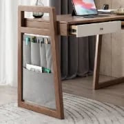 صورة سيڤيرا – مكتب خشب طبيعي بتصميم قابل للسحب والتوسيع