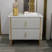 صورة طاولة غرفة نوم حديثة 2درج - جينيف