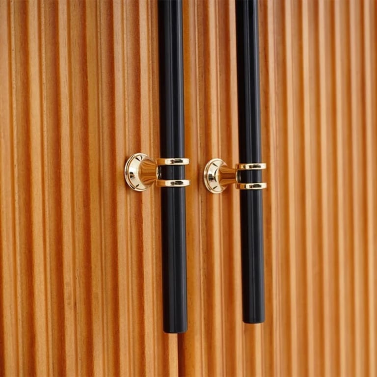 Picture of Levie Natural wood Wardrobe with 2 doors