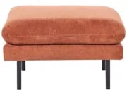 Tavine Ottoman – Modern Woven Fabric Design with Natural Wood Frame and Metal Legs