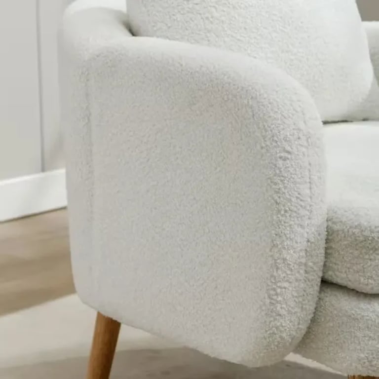 Picture of Velvera Velvet Armchair – Soft Comfort with Natural Wood Legs