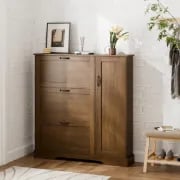 Montreil – Large Natural Wood Shoe Cabinet