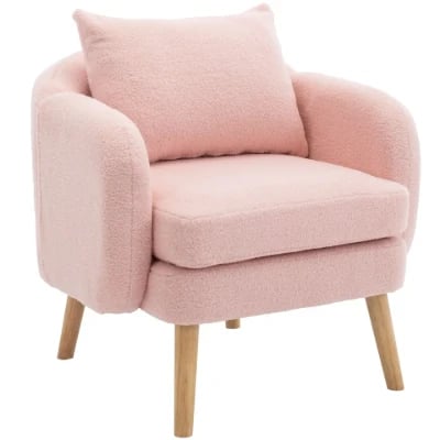 Picture of Velvera Velvet Armchair – Soft Comfort with Natural Wood Legs