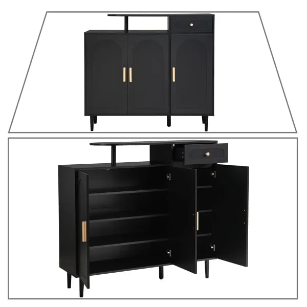 Noirette – Luxury Modern Natural Wood Shoe Cabinet