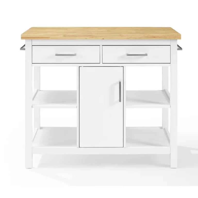 Flury Small Kitchen Island with storage