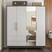 صورة دولاب خشب طبيعي مع مرآة - ميرامير