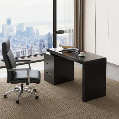 Picture of Mular – Natural Wood Desk with Multi-Drawer Storage & Movable Cabinet