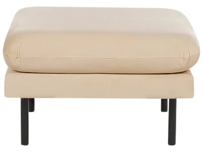 Cielo – Elegant and Comfortable Ottoman with Natural Wood Frame and Metal Legs