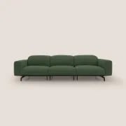 صورة أوليفارو – كنبة بثلاثة مقاعد بتصميم منخفض – بلون بيج رملي وأرجل سوداء مطفية