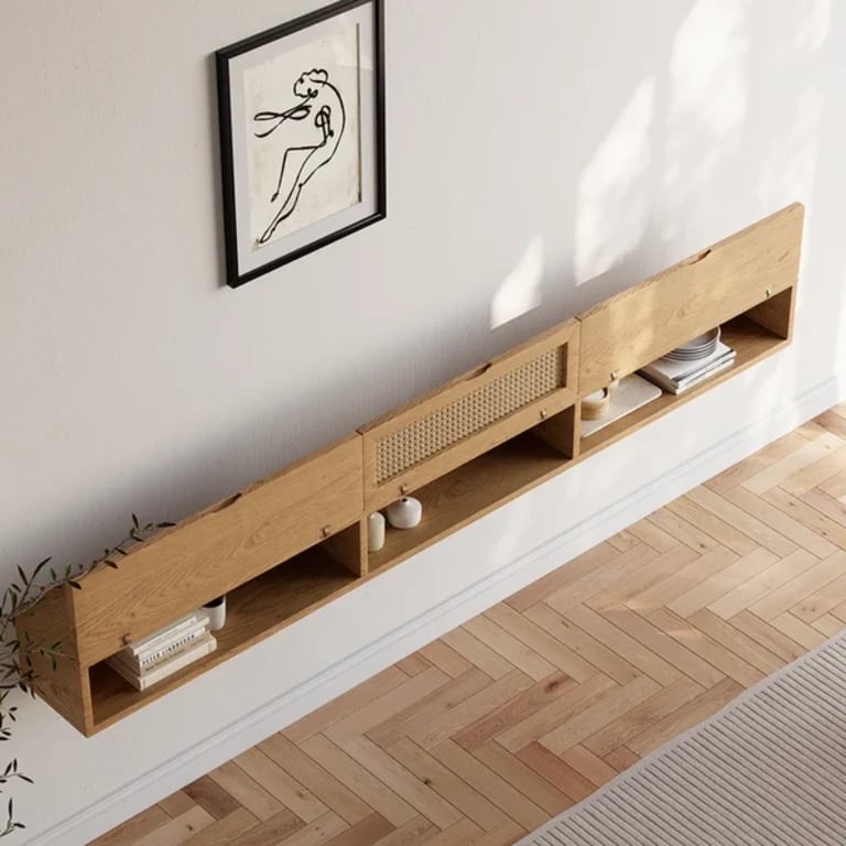 صورة اچاري حامل للتليفزيون رتان مع خشب