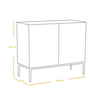 صورة .ريفيري ركن القهوه الأنيق– خزانة أنيقة بتصميم رفّين وقاعدة خشبية