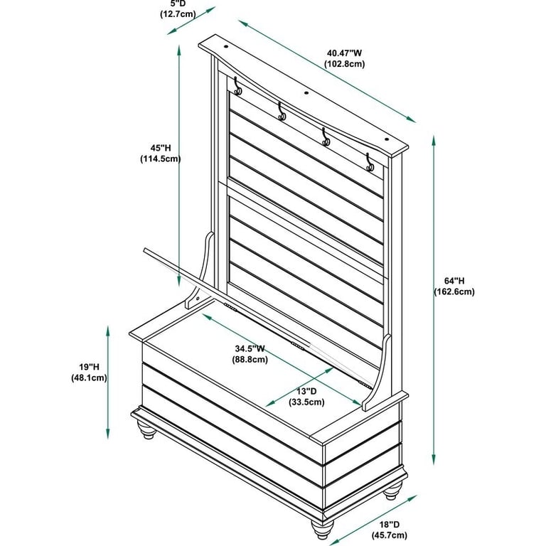 Marika Hall Tree with Bench