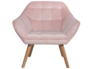 صورة كرسي ميلو بحواف مستديرة – تنجيد ناعم وأرجل خشبية