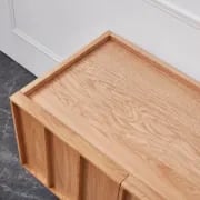 Picture of Leclair TV Unit – Natural Wood & Rattan with Sliding Doors