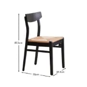 صورة كراسي طعام فاي - خشب طبيعي