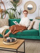 Picture of Delano Natural Wood Coffee Table with A Metal Frame