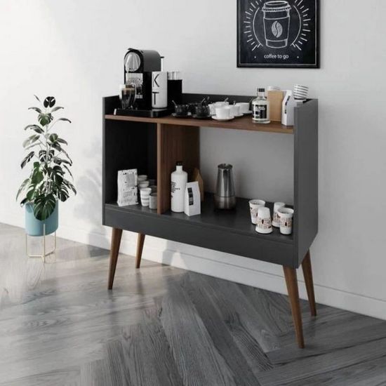 Picture of Rêverie Coffee Corner Cabinet – Dual Shelf Design with Wooden Legs