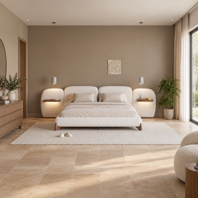 Picture of Serenity Upholstered Bed – Modern Comfort & Style