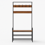 صورة ميتادو حامل ملابس معدني أسود