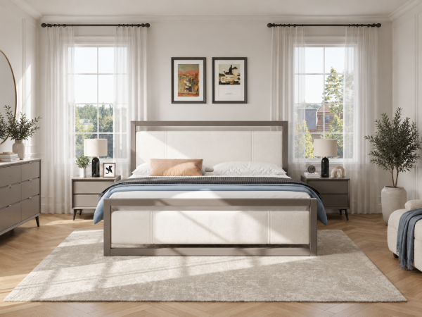 Picture of Elandor Natural Wood King Size Bed