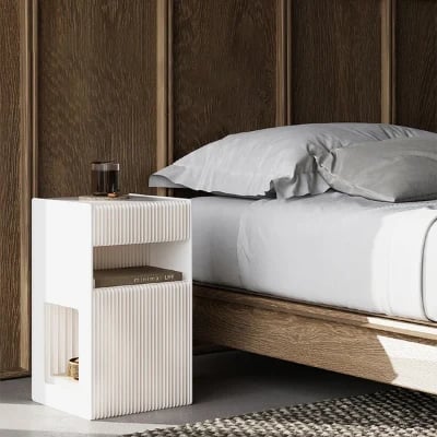 Picture of Glamor Natural wood Side table - Open storage