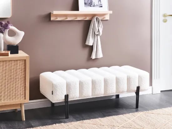 Picture of Ottoman  Velours - Natural wood.