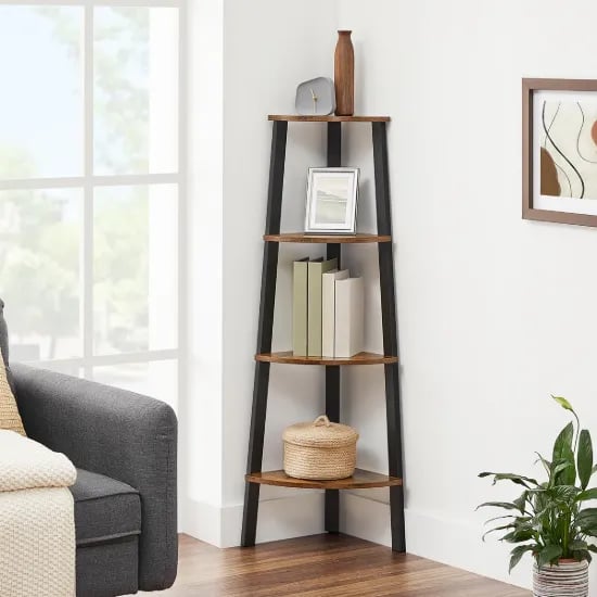 Drumm – Modern Natural Wood Corner Shelf