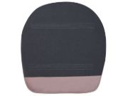 Picture of Divano Curved Accent Chair – Natural Wood with Plush Upholstery