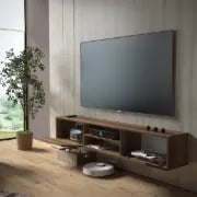 صورة أڤيرو وحدة تلفزيون جدارية – خشب طبيعي