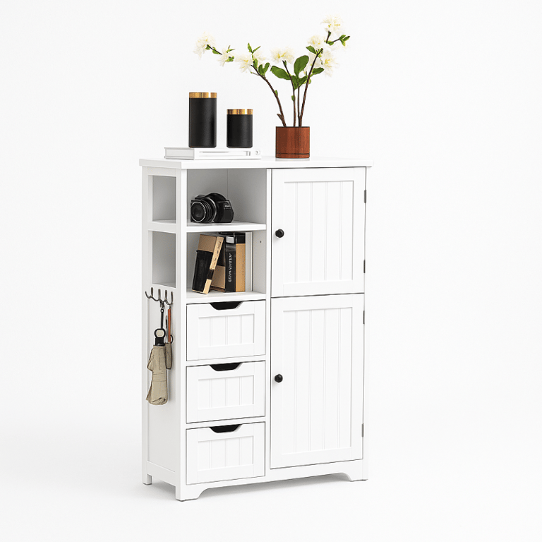 صورة خزانة حمام خشب طبيعي  -سيلا