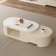 Picture of Eclipse Oval Extendable Coffee Table – Natural Wood