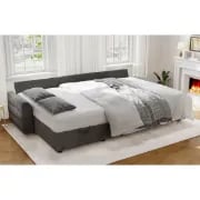 صورة بلايكيلي – كنبة زاوية من الخشب الطبيعي قابلة للتحول إلى سرير