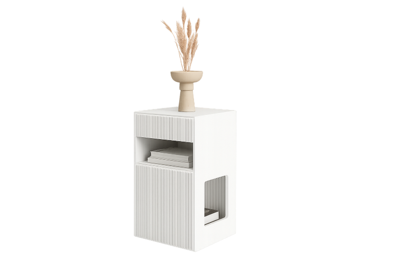 Picture of Glamor Natural wood Side table - Open storage