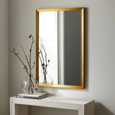 Thick Frame Metal Rectangle Wall Mirror 