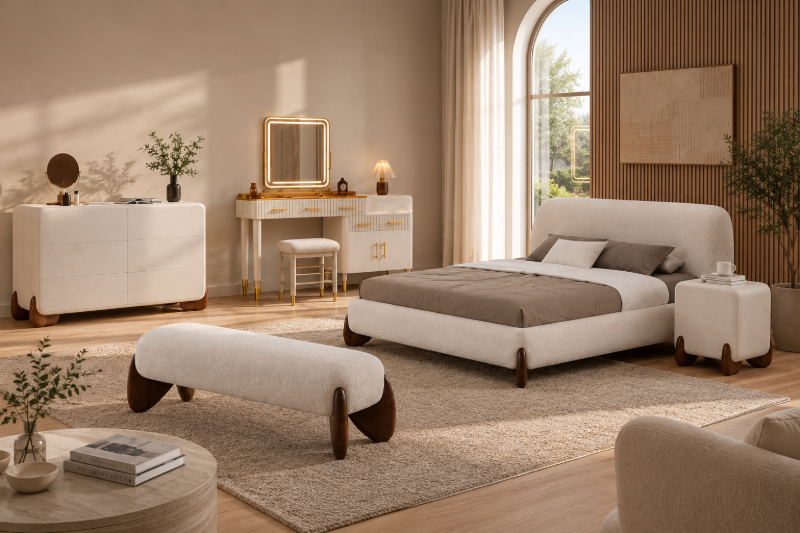 Picture of Leve Bedroom Set – Modern Curved Design