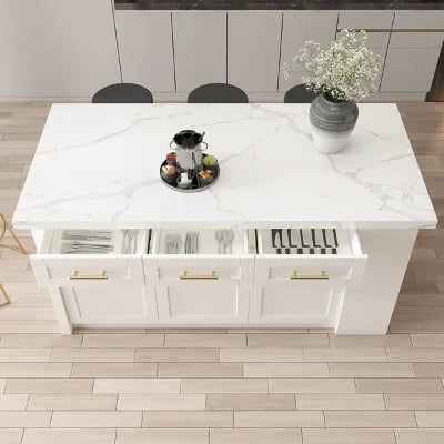 Grata Kitchen Island with Storage
