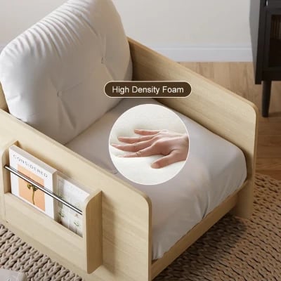 Picture of Vai Rocking Chair – Natural Wood with Side Storage