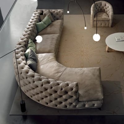 Picture of Montero Curved Sectional -Natural Wood