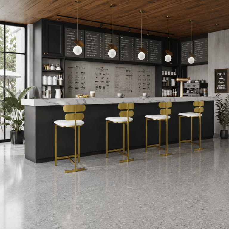 Picture of Lumière Dorée – Modern Stainless Steel Bar Stool