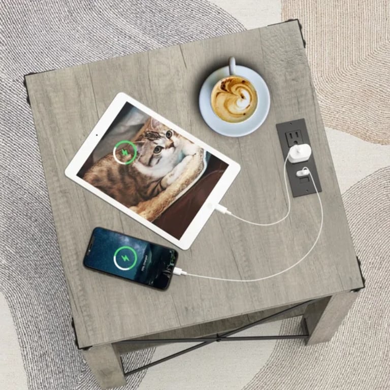 صورة طاولة جانبية خشب طبيعي -سيليا