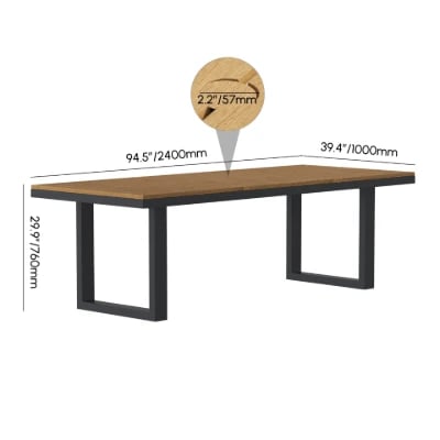 صورة طقم سفرة خارجي مكون من 7 قطع- خشب طبيعى-يوربان