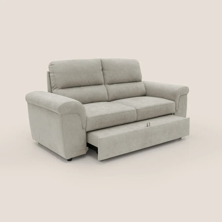 Picture of Minerva Pillow-Back Sofa – Soft Beige Comfort with Rolled Arm Design