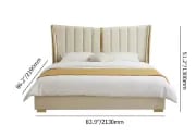 Picture of Luxe Haven Upholstered Bed – Elegant Ivory & Gold
