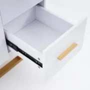 Picture of Crambella White Sideboard Natural wood with drawers and shelves