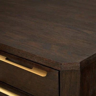 صورة كرامو – مكتب خشب طبيعي مع 5 أدراج