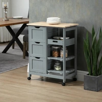 Kulinos Small Kitchen Island with Wheels